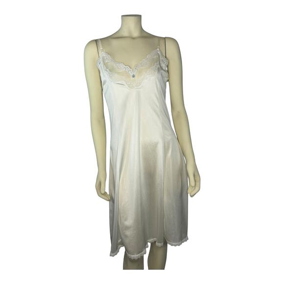 American Vintage Melody Lingerie full slip with lace in white size 38 - Picture 2 of 15